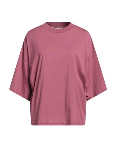 Shop Tela Woman T-shirt Pastel Pink Size S Cotton