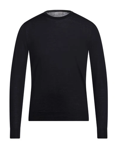 Shop Ferrante Man Sweater Midnight Blue Size 48 Wool, Silk
