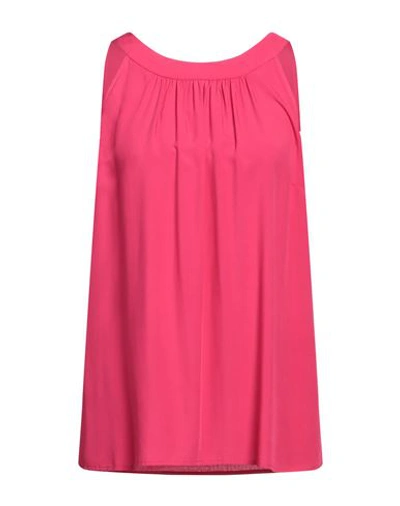 Shop Camicettasnob Woman Top Fuchsia Size 10 Viscose In Pink