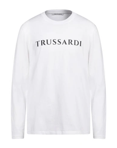 Shop Trussardi Man T-shirt White Size L Cotton