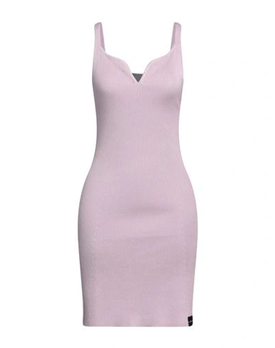 Shop John Richmond Woman Mini Dress Lilac Size Xl Viscose, Nylon In Purple