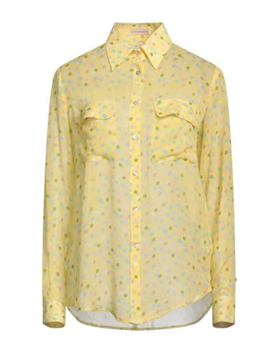 Shop Camicettasnob Woman Shirt Yellow Size 10 Viscose