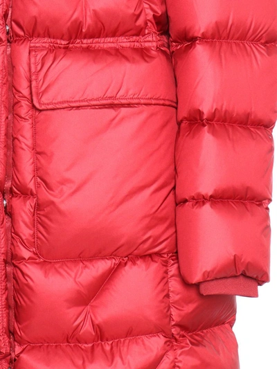Shop Parajumpers Long Down Floor In Red