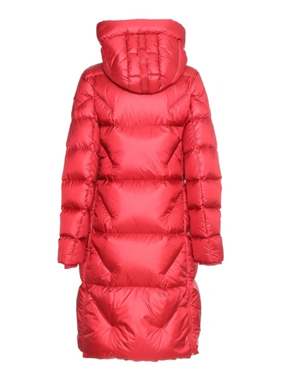 Shop Parajumpers Long Down Floor In Red