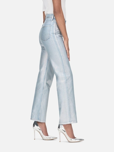 Shop Frame Le Jane Crop High Rise Jeans Hologram Denim