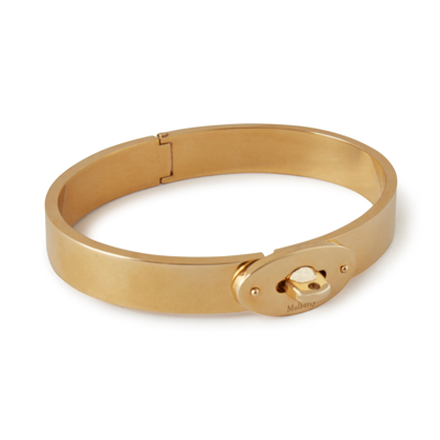 Shop Mulberry Bayswater Metal Bracelet In Gold