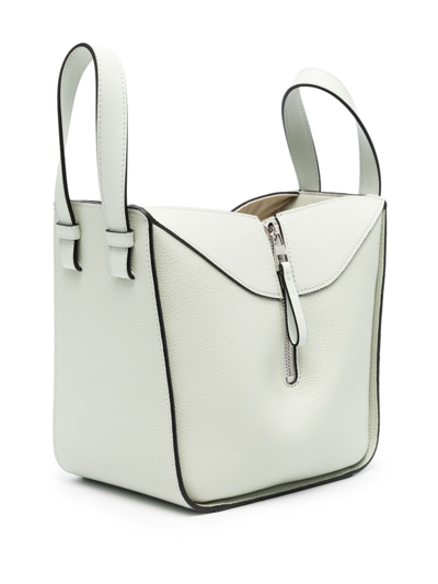 Shop Loewe Compact Hammock Leather Handbag In Grey