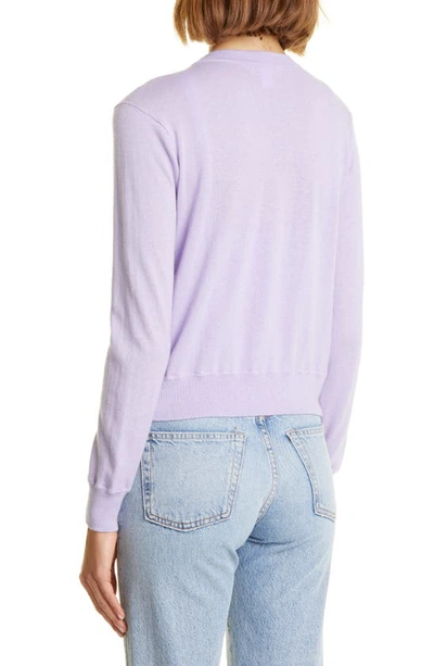 Nordstrom Signature V-neck Cashmere & Cotton Cardigan In Purple Betta