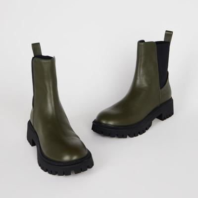 Shop Intentionally Blank Guided Pull On Lug Sole Boot In Green