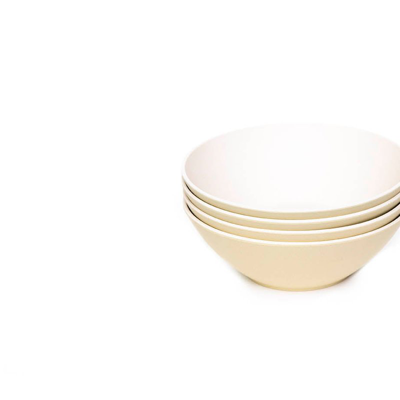Shop Bamboozle 4-piece Blate Salad Bowl Set (8-inch) In Yellow