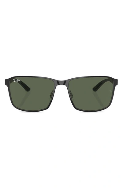 Ray Ban 59mm Square Gradient Sunglasses In Black Silver