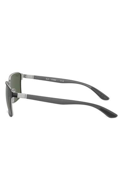 Ray Ban 59mm Square Gradient Sunglasses In Black Silver