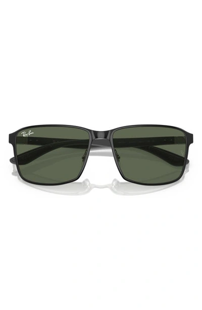 Ray Ban 59mm Square Gradient Sunglasses In Black Silver