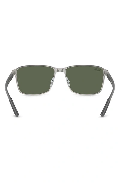 Ray Ban 59mm Square Gradient Sunglasses In Black Silver