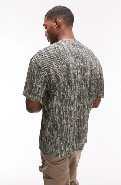 Shop Topman Oversize Textured T-shirt In Grey