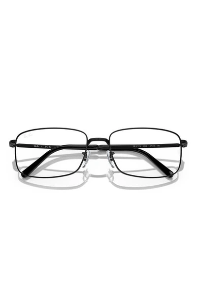 Ray Ban 54mm Rectangular Optical Glasses In Black