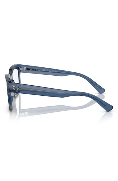 Shop Ray Ban Chad 54mm Rectangular Optical Glasses In Dark Blue
