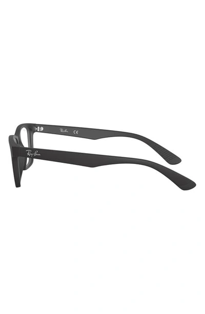 Ray Ban 57mm Square Optical Glasses In Matte Black