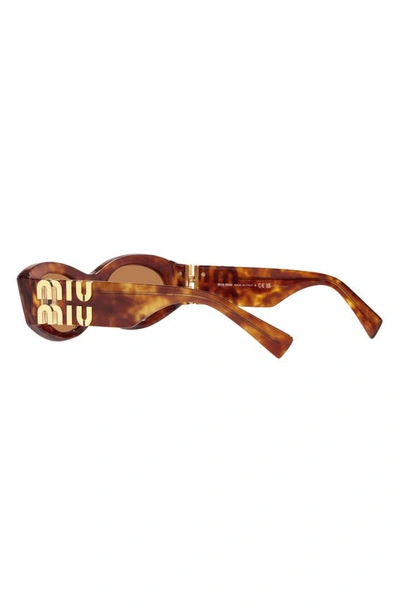 Shop Miu Miu 54mm Rectangular Sunglasse In Havana