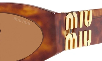 Shop Miu Miu 54mm Rectangular Sunglasse In Havana