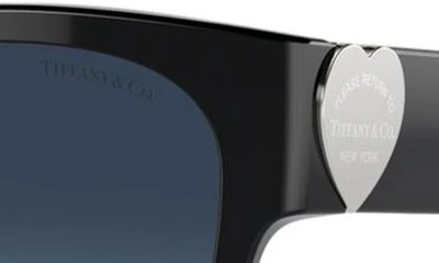 Tiffany & Co 54mm Gradient Polarized Square Sunglasses In Black