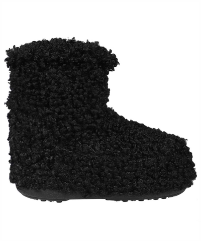 Shop Moon Boot Icon Low Faux Curly Boots In Black
