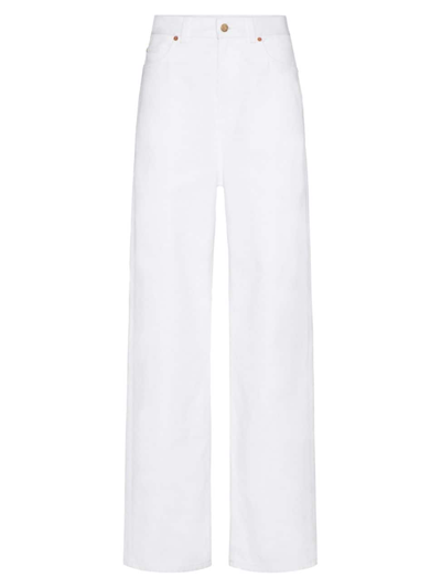Shop Valentino Women's Denim Jeans In White