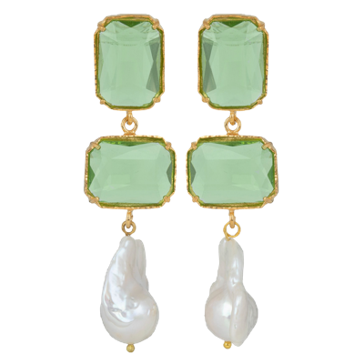 Shop Christie Nicolaides Daphne Earrings Green