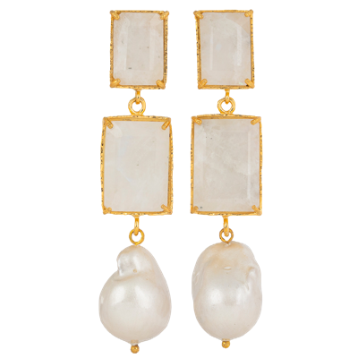 Shop Christie Nicolaides Alice Earrings White