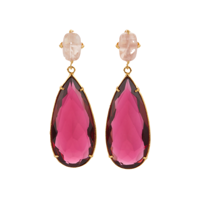 Shop Christie Nicolaides Franca Earrings Hot Pink