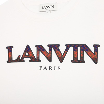 Shop Lanvin Logo T-shirt In White