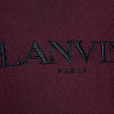 Shop Lanvin Sweatshirt With Print In Bordeaux