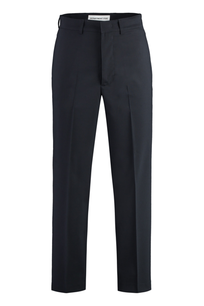 Shop Department Five E-motion Wool Blend Trousers In Blue