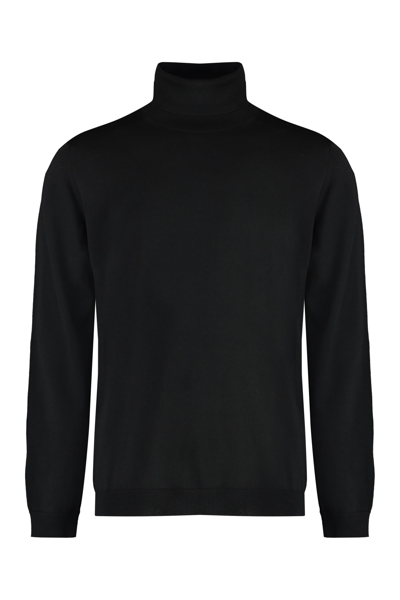 Shop Roberto Collina Turtleneck Wool Pullover In Black