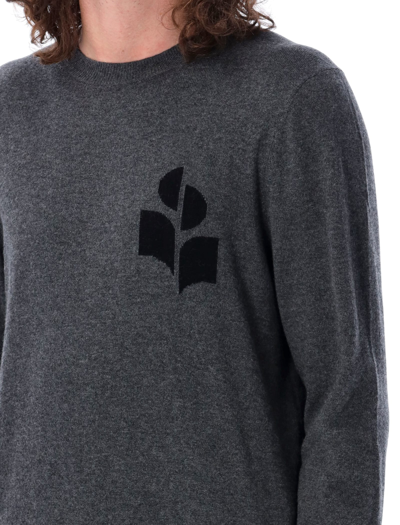 Shop Isabel Marant Evans Logo Sweater In Anthracite