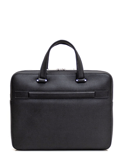 Shop Ferragamo Business Bag With Embossing Material In Nero