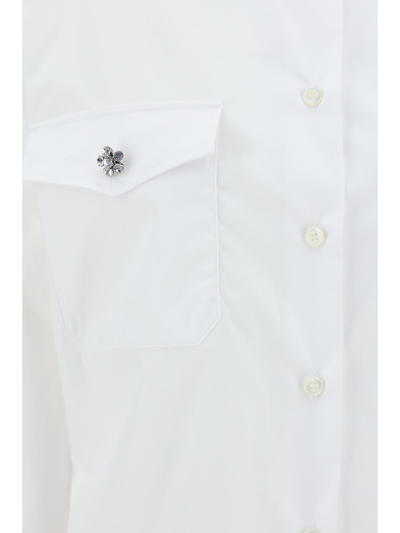 Shop Prada Shirt In Bianco