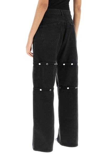 Shop Attico The  Jeans With Detachable Panels In Black