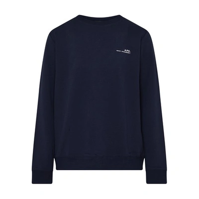 Shop Apc Item Sweatshirt In Dark_navy