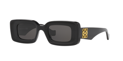 Loewe Womens Black G736270x18 Rectangular Logo-embellished Acetate Sunglasses In Grey