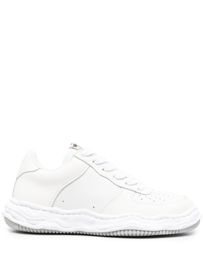 Shop Miharayasuhiro Wayne Lace-up Sneakers - Unisex - Polyurethane/rubber/fabric In White