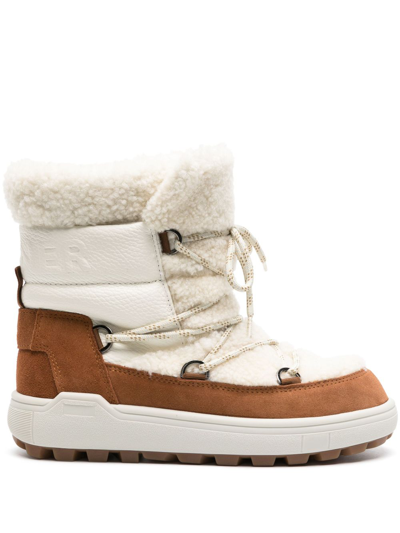 Shop Bogner Fire+ice Chamonix 3 Snow Boots - Women's - Calf Suede/sheep Skin/shearling/rubber In Brown