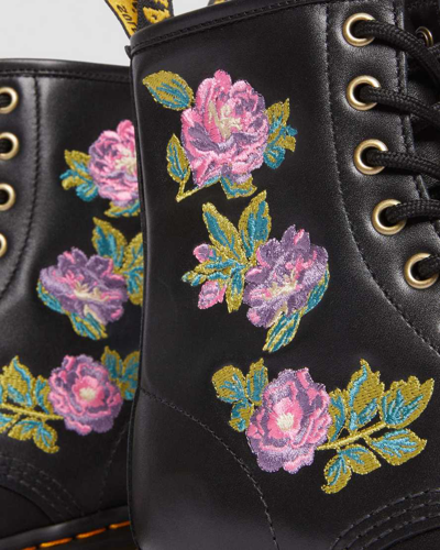 Shop Dr. Martens' 1460 Vonda Ii Women's Embroidered Floral Boots In Black