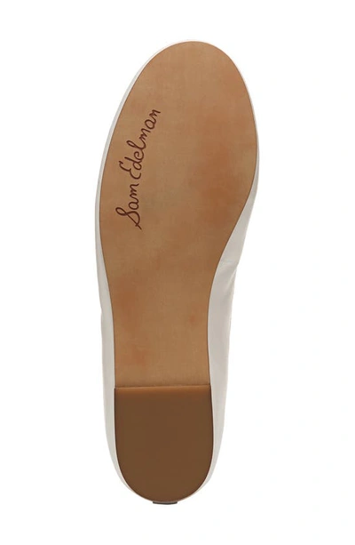 Shop Sam Edelman Felicia Luxe Flat In Bright White