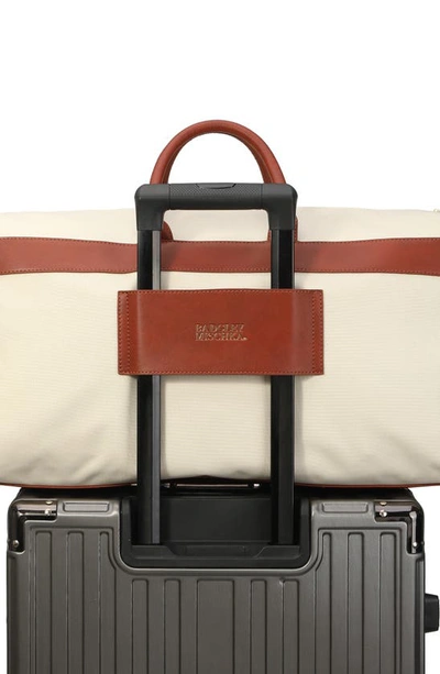 Badgley Mischka Juliet X-large Canvas Duffle Bag In Nude