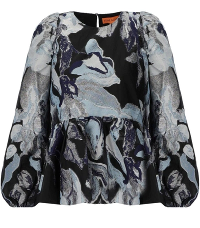 Shop Stine Goya Jenny Black And Blue Blouse