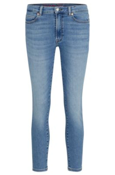 Shop Hugo Skinny-fit Jeans In Blue Stretch Denim