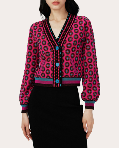 Shop Diane Von Furstenberg Women's Bryant Knit Cardigan In Pink