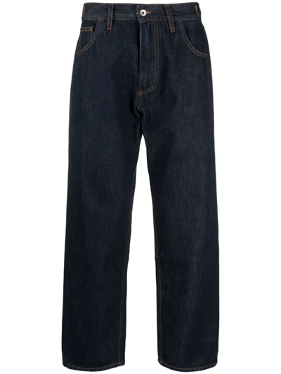 Shop Ymc You Must Create Blue Earth Bez Wide-leg Jeans
