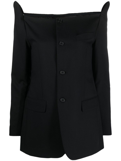 Shop Bettter Blazer Wool Mini Dress - Women's - Wool In Black